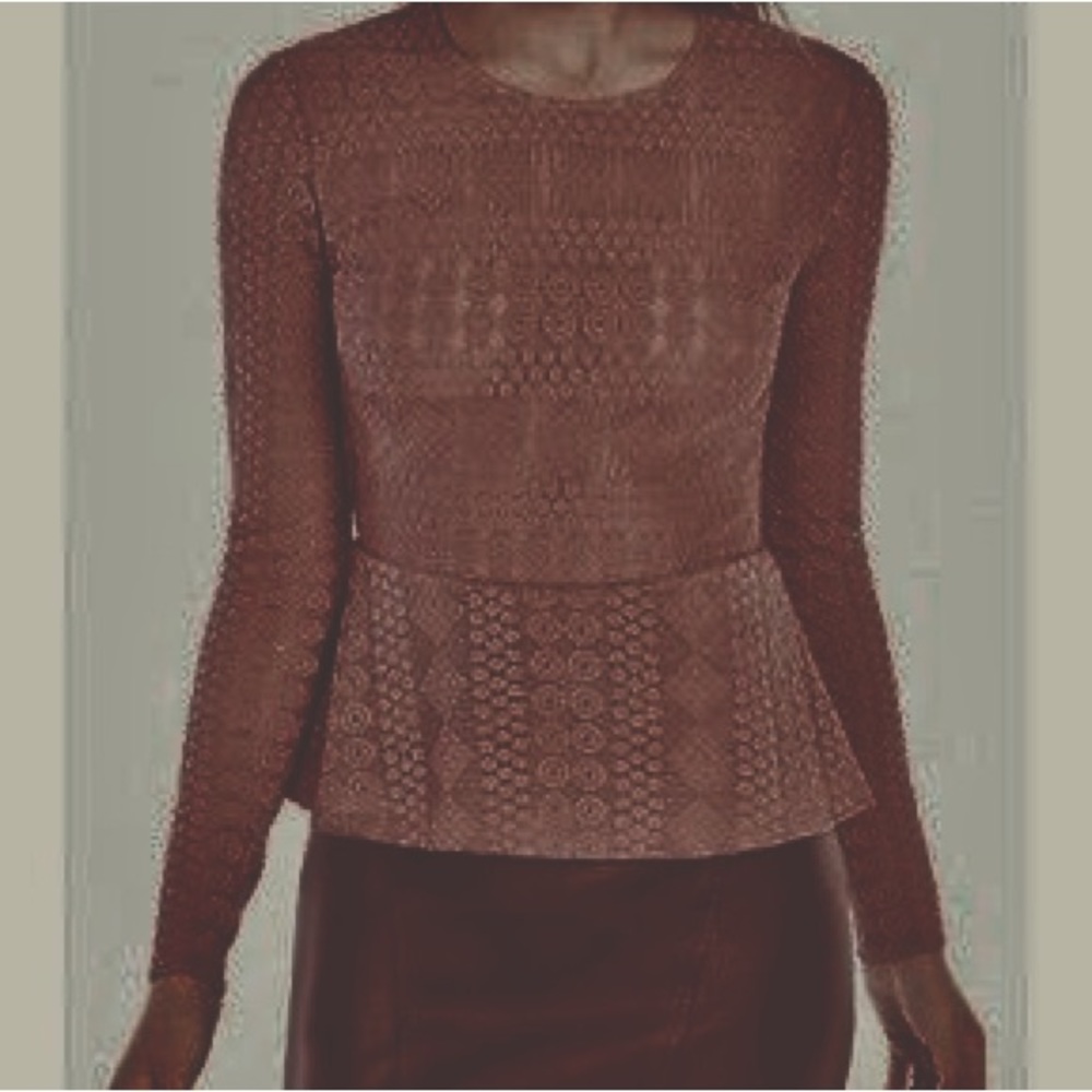 Black Laced Bcbg Puplum Top